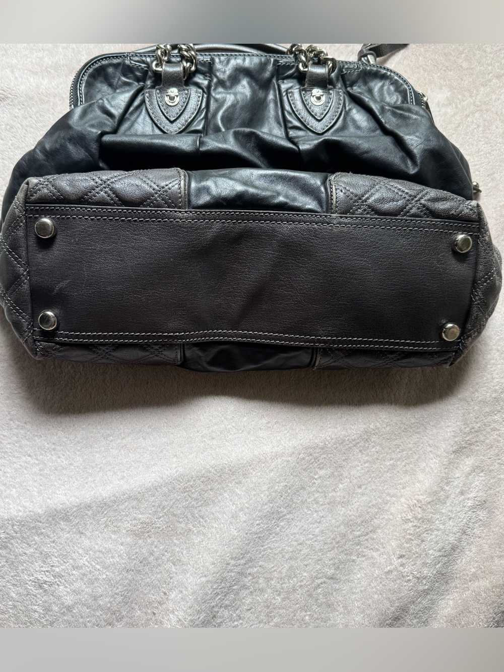 Marc Jacobs Black Leather Chain Shoulder Bag - Picture 2 of 14